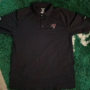 Gently used buccaneers black polo size large